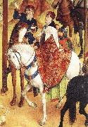 GOES, Hugo van der Calvary Triptych (detail) Spain oil painting artist